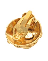 Pre-Loved by Azura Reborn - Pre-Loved Gold Plated Overlapping CC Round Clip On Earrings