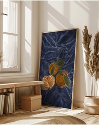 Olive et Oriel - KH Studio - The Colors Orange a Blue by Karla Hyman Art Print