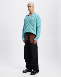 Bonsai - Bubble Knit Polo Oversize Fit