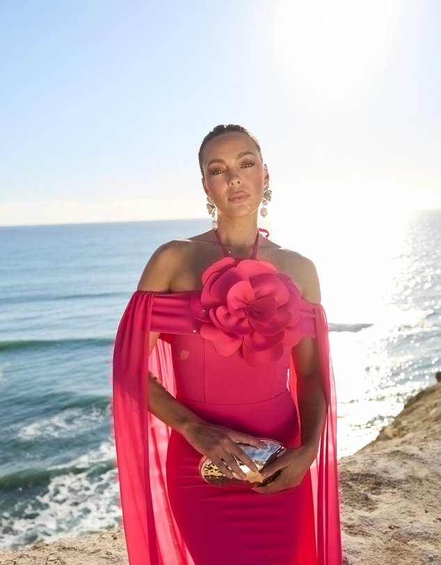 CATHERINE FERRARO - Chloe Cape Halter Gown