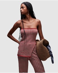 TOPSHOP - Knitted Stripe Bandeau Co-ord