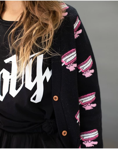 OOVY - Chatting Teeth Kids Cardigan