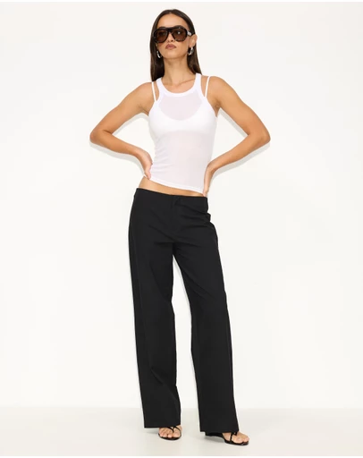 Dazie - Glow Up Linen Low-Waisted Pants
