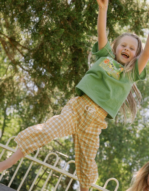 Banabae - Rad Kid Barrel Leg Pant - Check