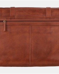 Pierre Cardin - Pierre Cardin Men's Rustic Leather Computer Satchel