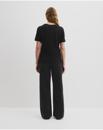 Country Road - Linen Scoop Neck T-shirt