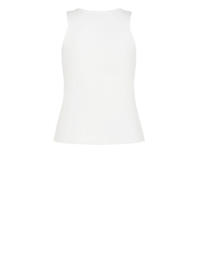 City Chic - Plus size Ally Tank Top - white