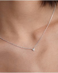 SAINT VALENTINE - Mini Heart Necklace - Silver