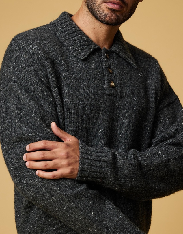 AERE - Wool Blend Knitted Polo