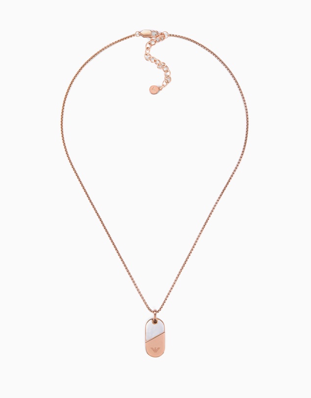 Emporio Armani - Rose Gold Tone Pendant Necklace