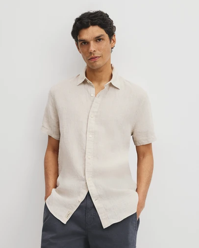 Country Road - Regular Fit Short Sleeve Linen Shirt