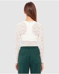The Upside - Lyon Rosa LS Top