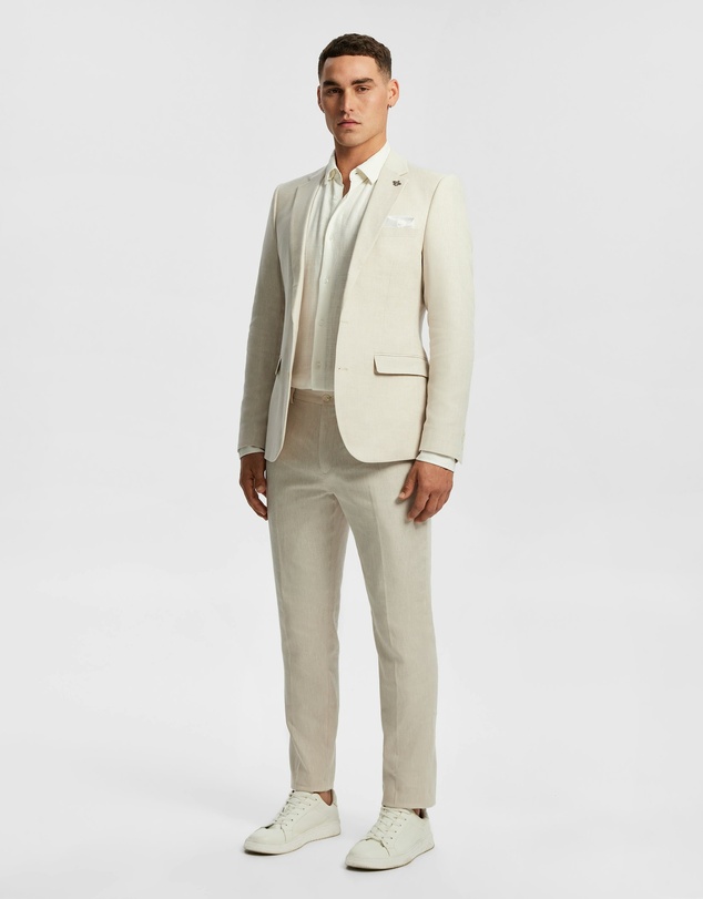 yd. - Carter Stretch Linen Blend Slim Suit Jacket