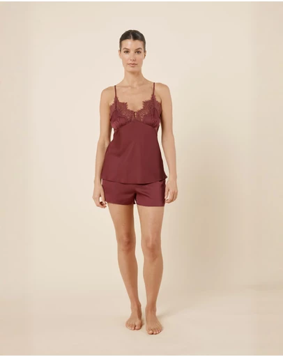 Gingerlilly - Heather Silky Satin Cami and Short Set