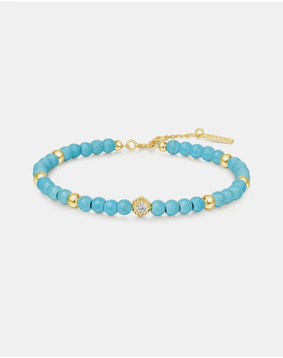 Ania Haie - Ania Haie Gold Lab Created Turquoise Bracelet