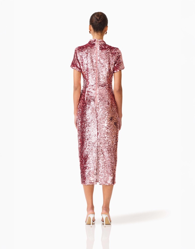 Elliatt - Alissa Cap Sleeve Midi Dress in Pink