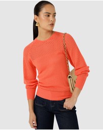SACHA DRAKE - Long Sleeve Ripple Knit Top