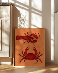 Olive et Oriel - Coastal Creatures by Shatha Al Dafai Art Print