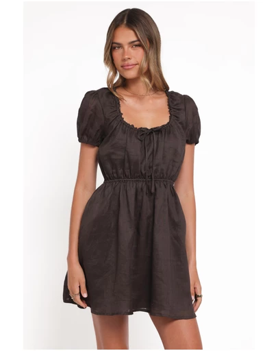 Petal & Pup - Arista Mini Dress - Espresso