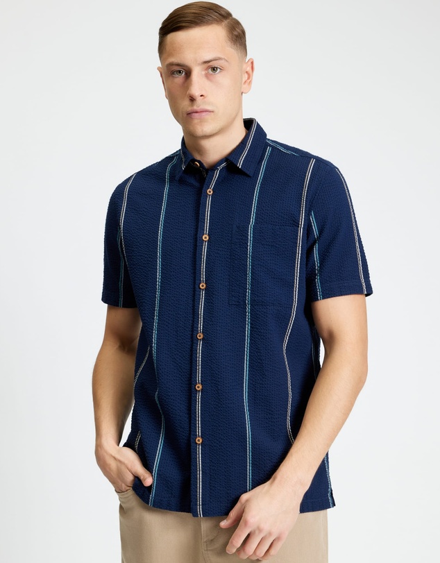 Ben Sherman - Seersucker Stripe Short Sleeve Shirt