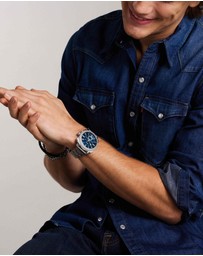 Fossil - Machine Silver Tone Chronograph Watch