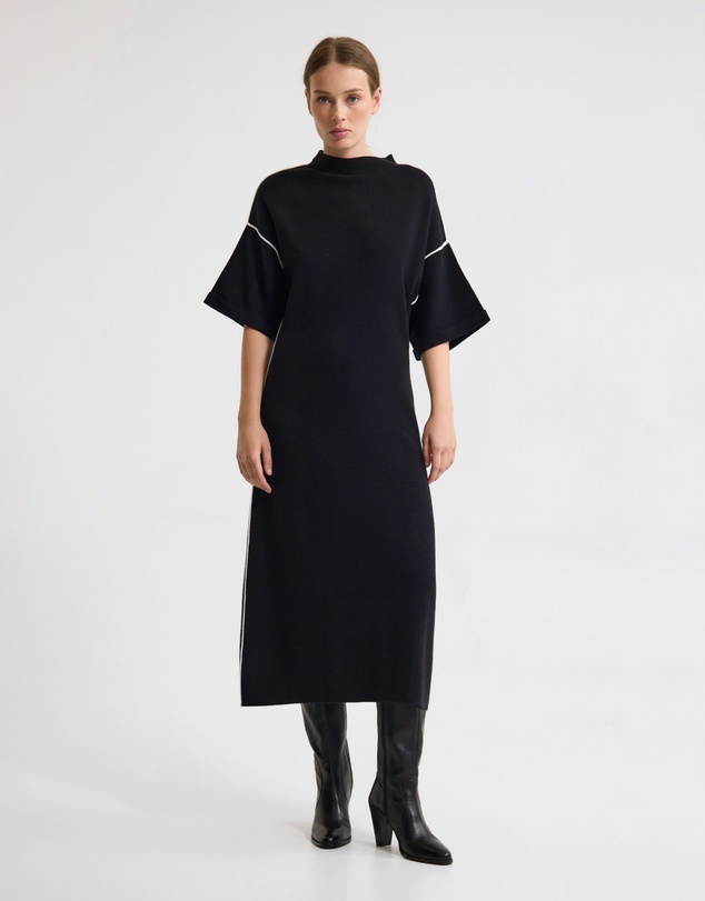 Oxford - Natalya Knit Contrast Piping Dress