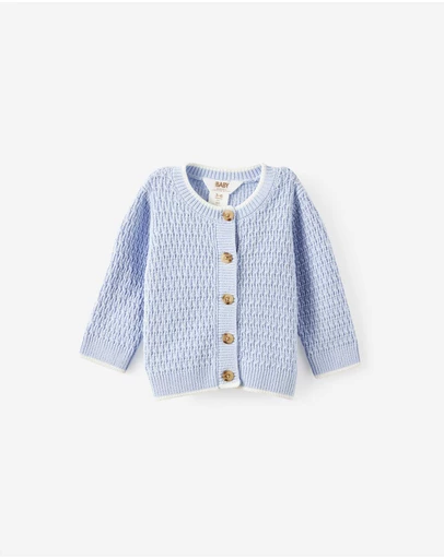 Cotton On Kids - Baby Organic Blend Knit Cardigan