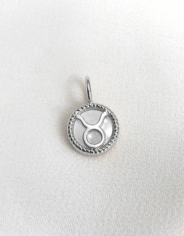 Wanderlust + Co - Taurus Zodiac Mother of Pearl 925 Sterling Silver Pendant