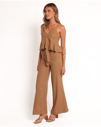 Petal & Pup - Zuva Tie Waist Pant - Golden Palm