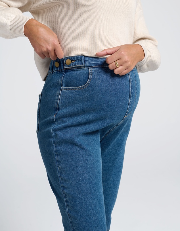 Angel Maternity - Over the Bump Relaxed Maternity Denim Jeans