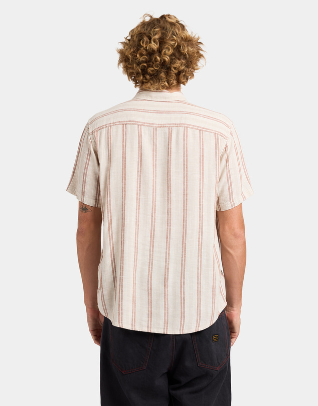 RVCA - Mens Beat Stripe Short Sleeve Shirt