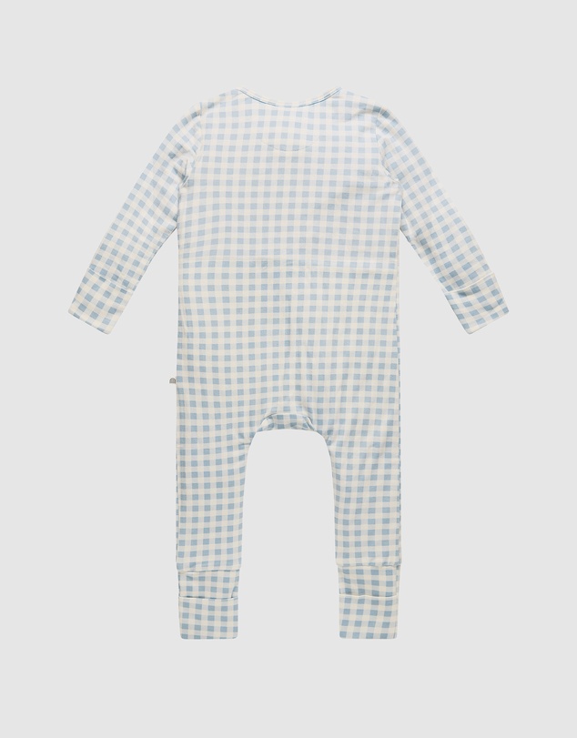 Kynd Baby - Day Or Night Onesie in Blue Gingham