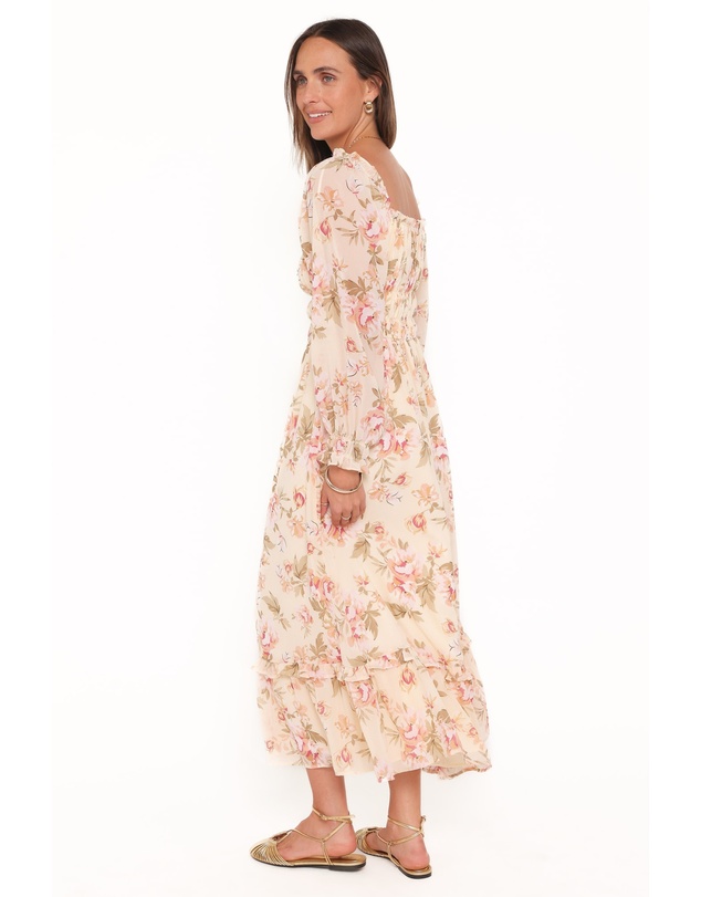 Petal & Pup - Aine Midi Dress - Cream Floral