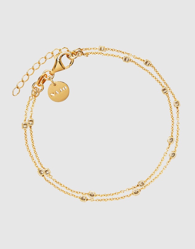 Najo - Birdsong Yellow Gold Chain Bracelet (18.5cm + 3cm ext)