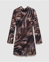 M.N.G - Martina Zebra Satin Dress