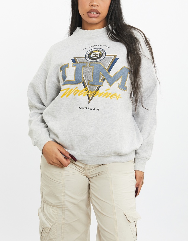 Vintage by The Real Deal - Pre Loved - 90s NCAA University of Michigan Wolverines Sweatshirt