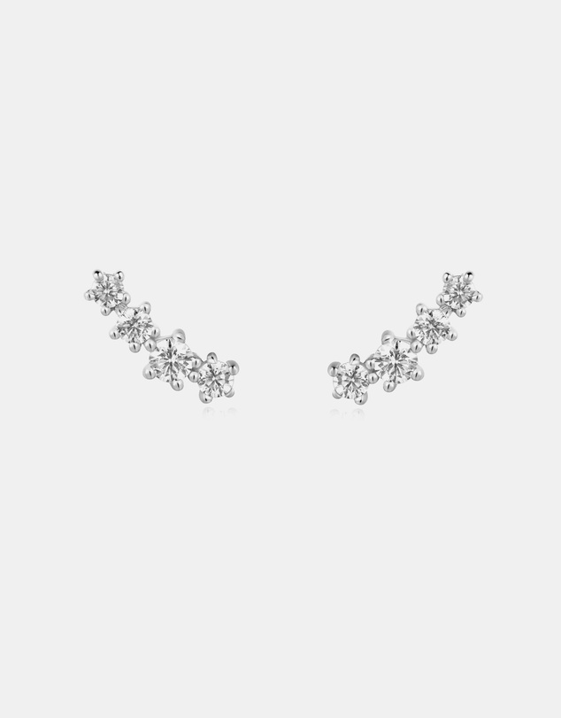 Ania Haie - Silver Sparkle Climber Studs