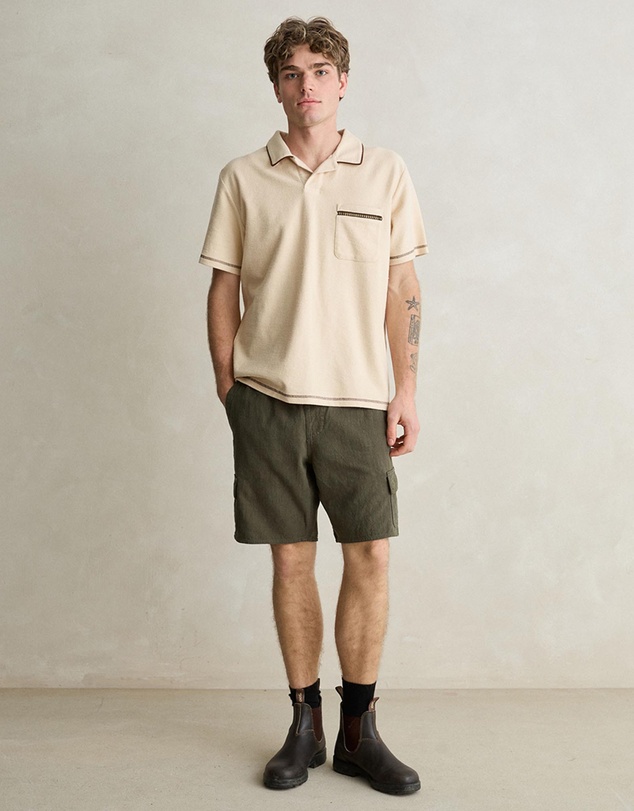 Rhythm - TEXTURED LINEN CARGO JAM - ICONIC EXCLUSIVE