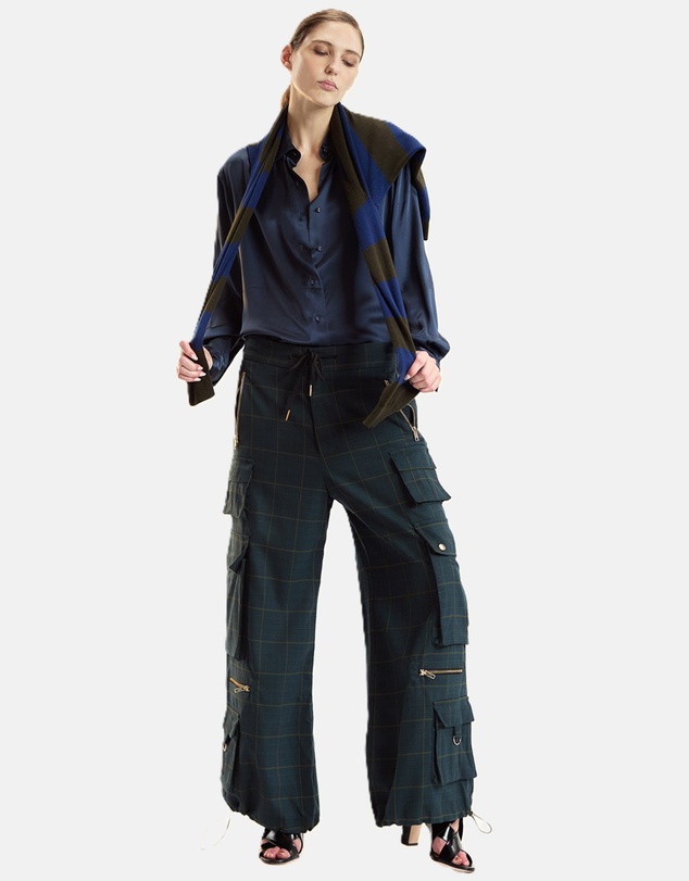 Cynthia Rowley - Plaid Cargo Pants