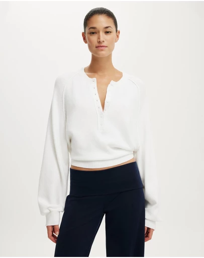 Cotton On - Everfine Oversized Henley Knit