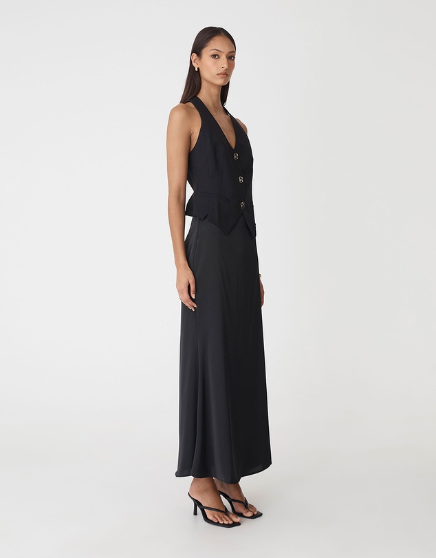 Forcast - Leigh Satin Maxi Skirt
