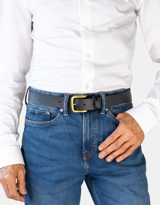 Buckle - Triton. Australian Made Buffalo Leather Belt. 35mm width.