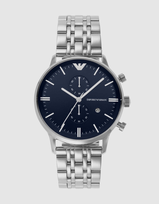 Emporio Armani - Silver Tone Chronograph Watch