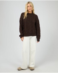 All About Eve - Higgins Cable Knit Brown