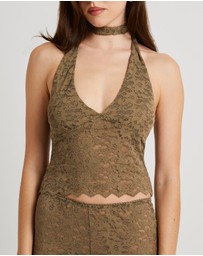 Alice In The Eve - Giselle Lace Halter Top