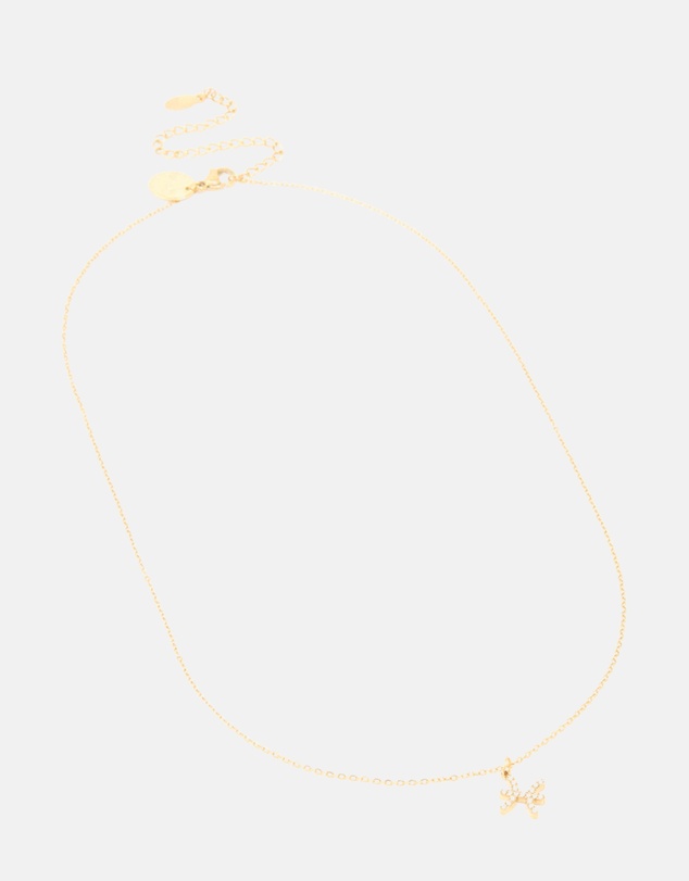 Lovisa - Waterproof Gold Plated Stainless Steel Cubic Zirconia Pisces Zodiac Sign Necklace