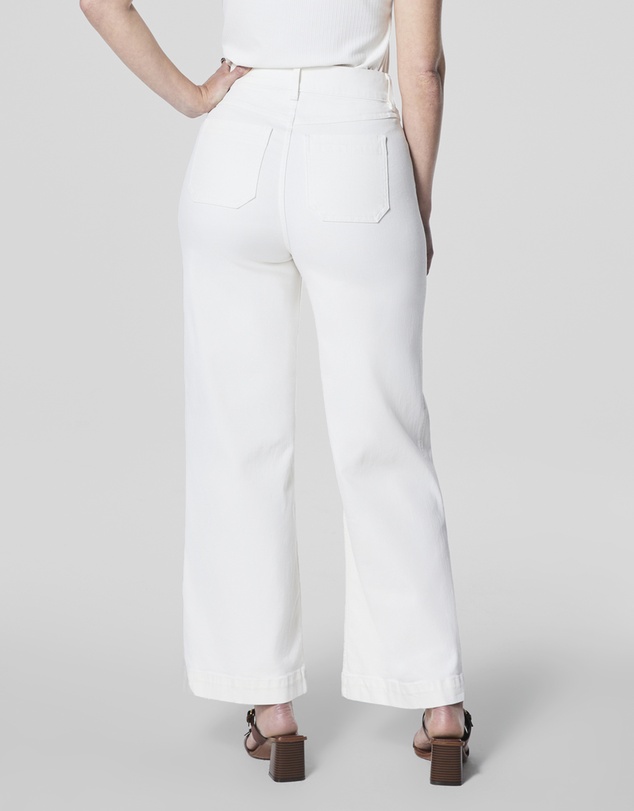 Spanx - Airessentials-Cropped Wide Leg Jeans - White