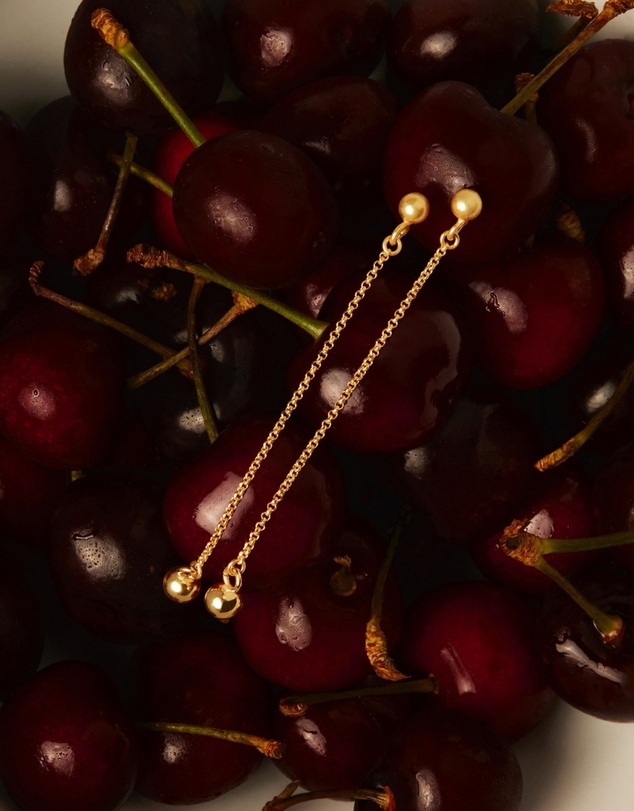 Najo - Sunbeam Yellow Gold Stud Drop Earrings