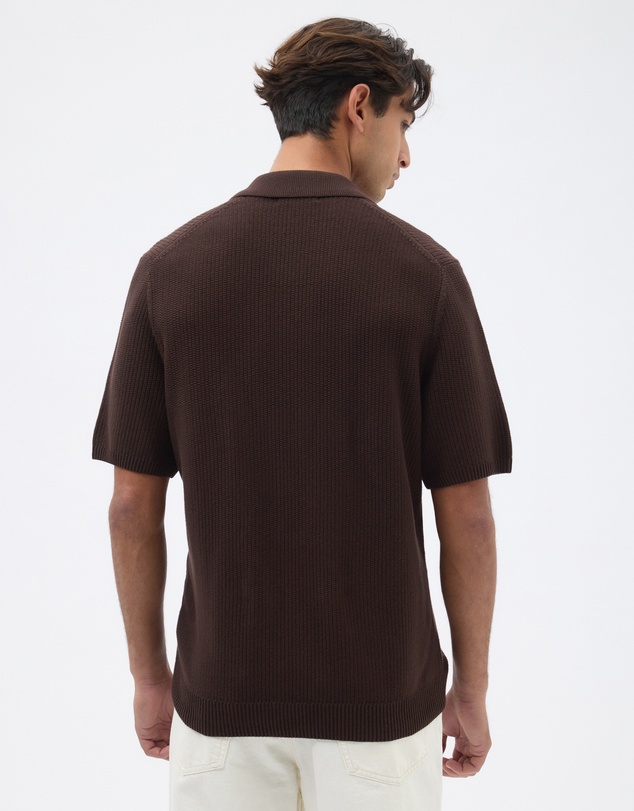 AERE - Organic Cotton Zip Knit Shirt