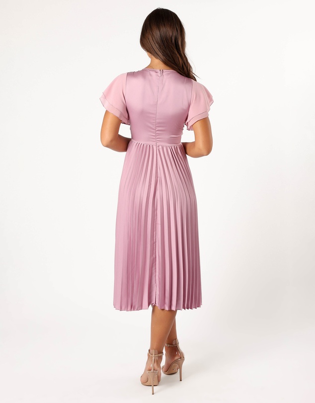Petal & Pup - Nova Flutter Sleeve Midi Dress - Dusty Rose